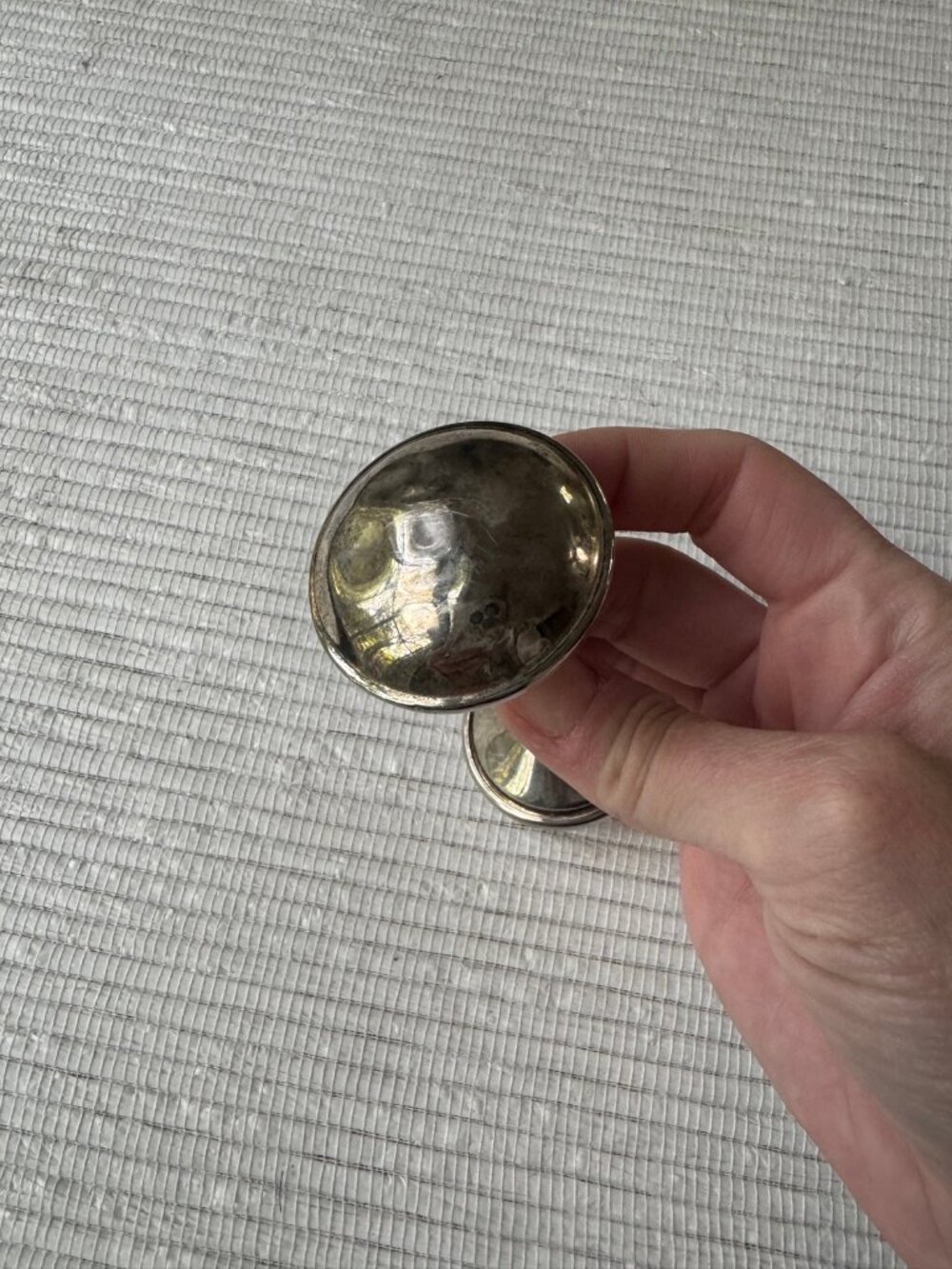 Vintage Silverplate Baby Rattle — Classic Barbell / Dumbbell Keepsake - Picture 4 of 6